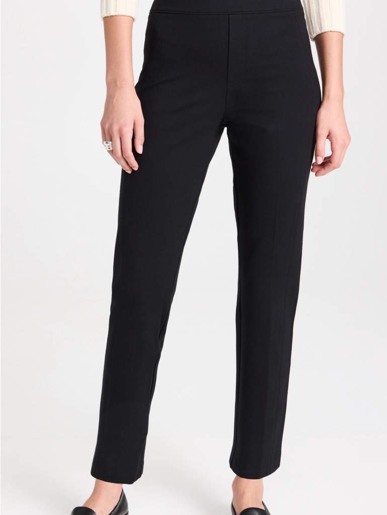 Spanx Black Straight-Leg Ponte Pants